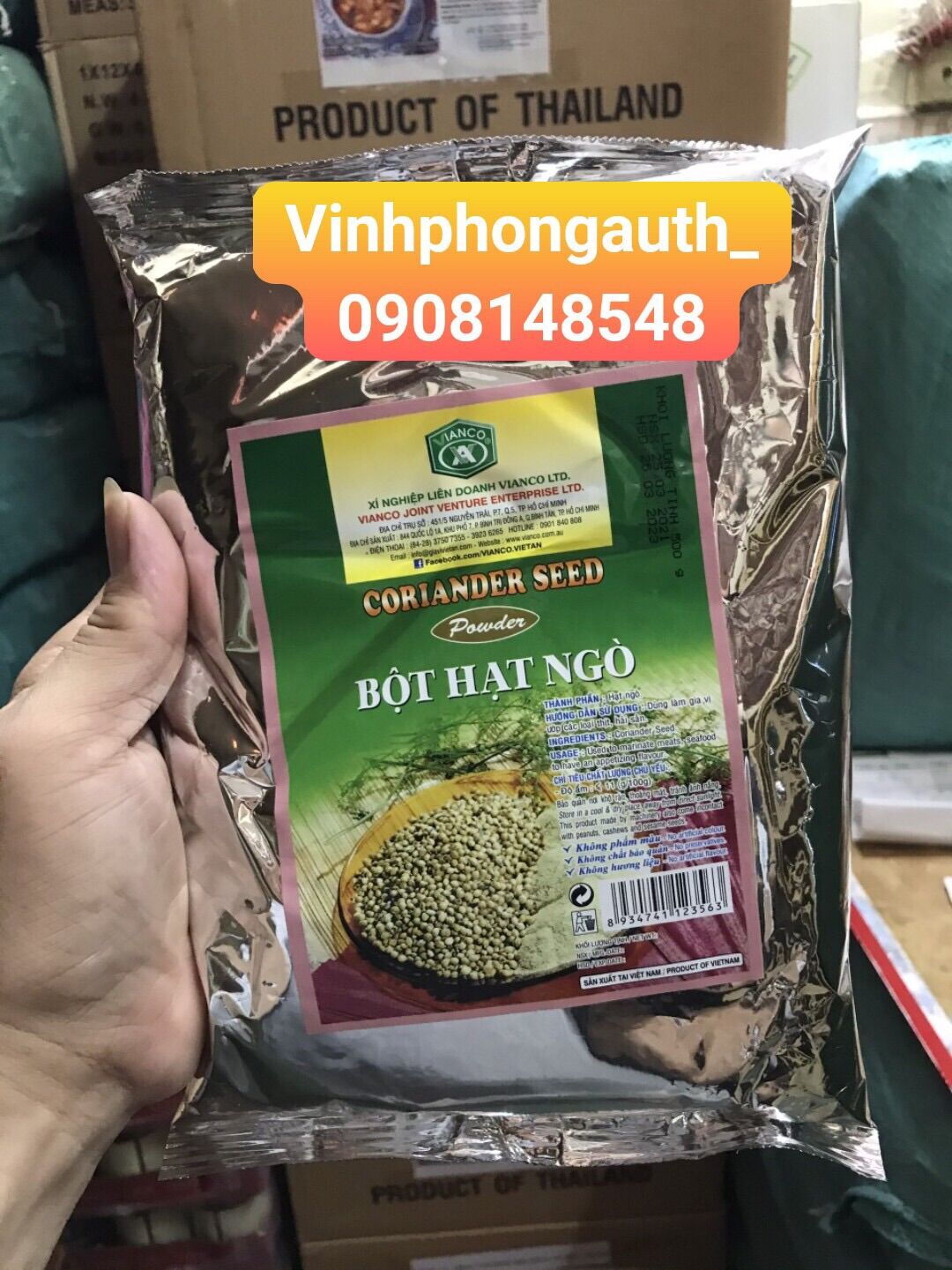 Bột hạt ngò 500gr Vianco