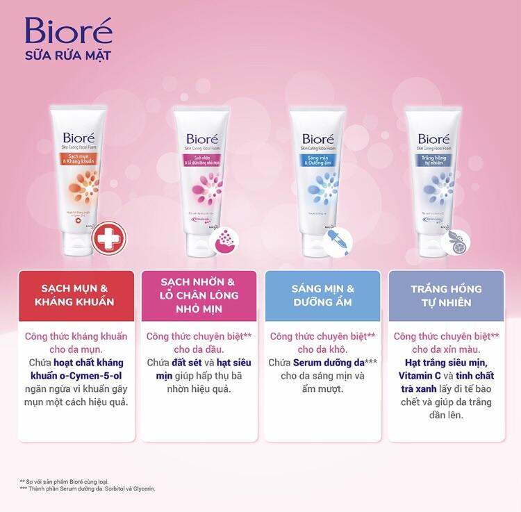 Sữa rửa mặt Biore 50g