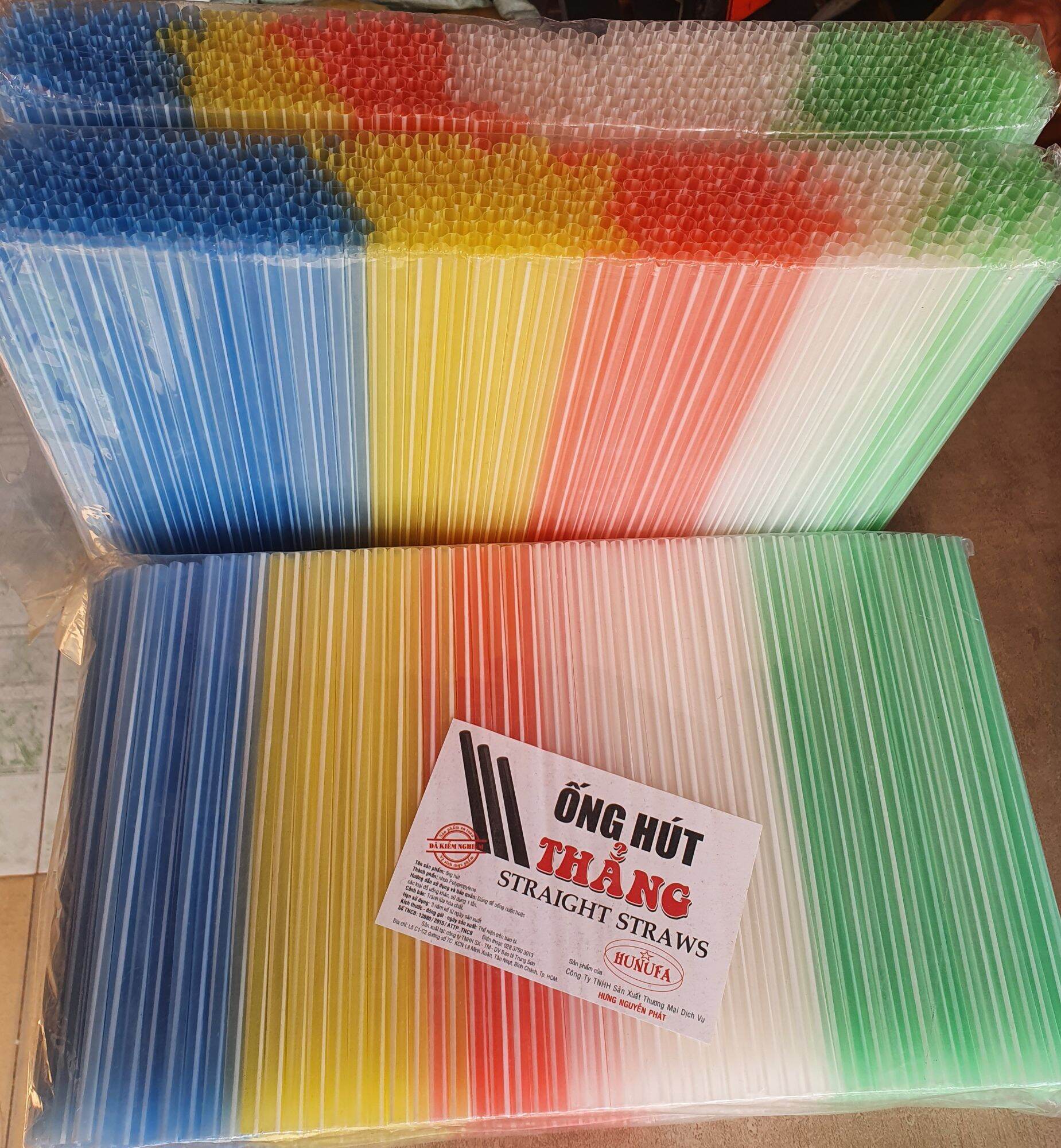 Ống hút TRONG SỌC MÀU 500g, F6 cafe, sinh tố, nước ép. 500g straws like pictures.