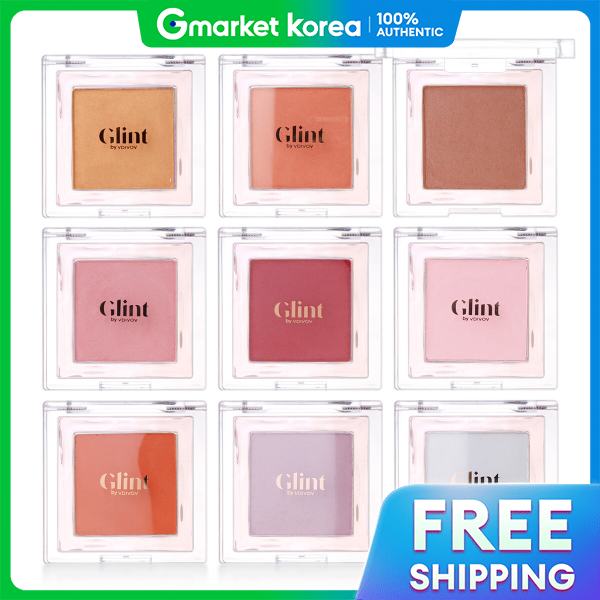 Glint|Phấn Má Hồng Glint Baked Blush 2.4g Dạng Bột Mịn Tạo Màu Hồng Tự Nhiên Bền Lâu