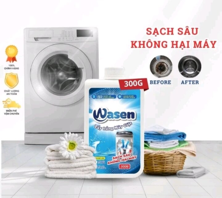 Bột tẩy lồng máy giặt Wasen 300g