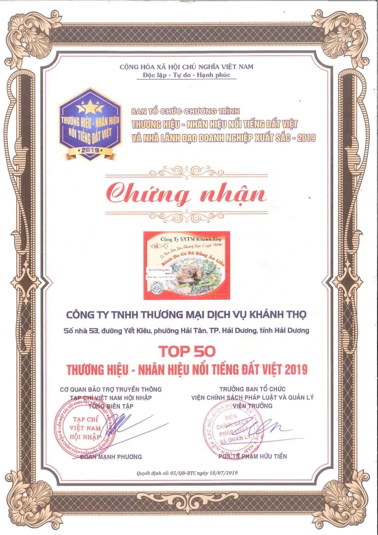 1 Thùng Bún Riêu Cua Ăn Liền Khánh Thọ