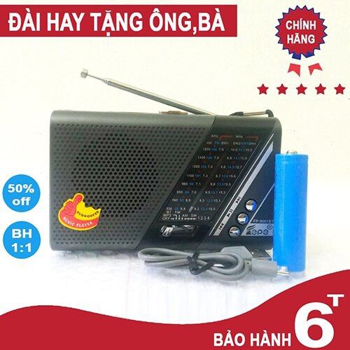 Đài radio DC-9002BT- Nhật, Hỗ trợ thẻ nhớ TF và usb có đèn pin Âm thanh lớn phù hợp cho ông bà-Hàng Chính Hãng