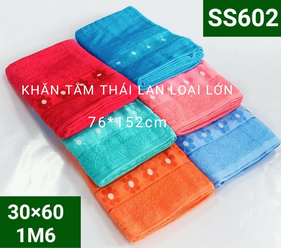 Khăn tắm lớn 1m6 daisy thái lan 76x152 ss602 - chất liệu sợi bông tự nhiên chất lượng cao - mẫu halido