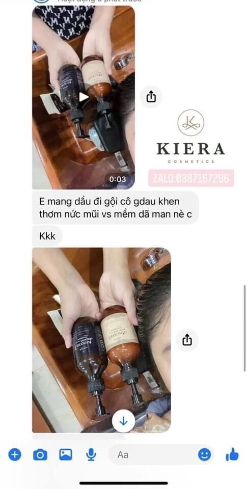 Dầu gội Bơ Dừa Kiera( Tinh chất dầu dừa, dầu quả bơ)