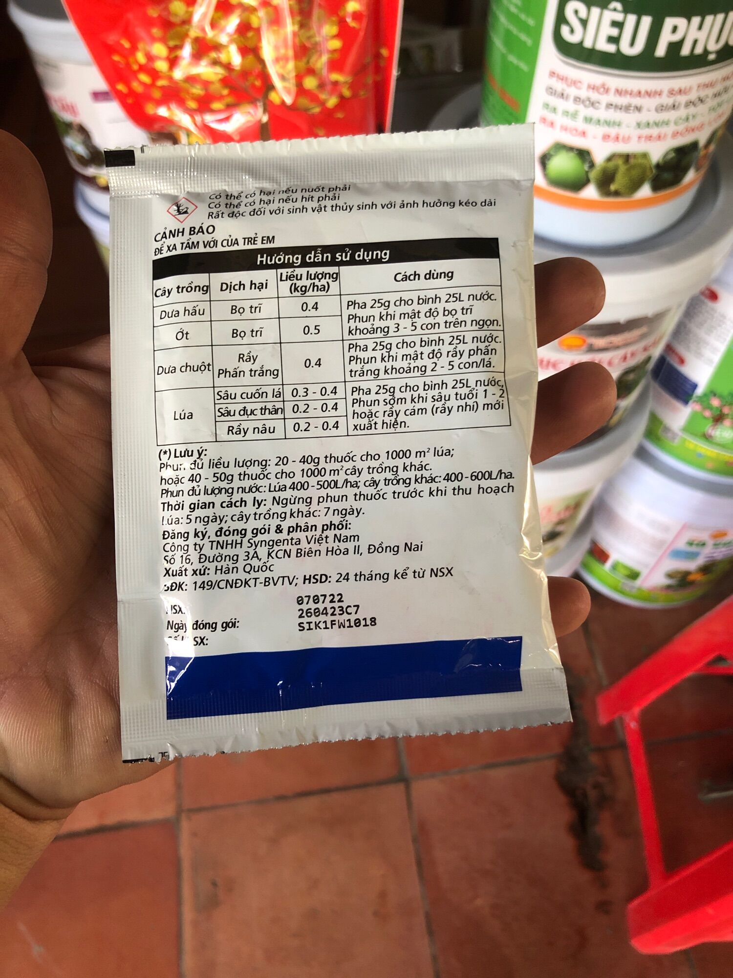 Bọ trĩ Minecto star Syngenta 25gr