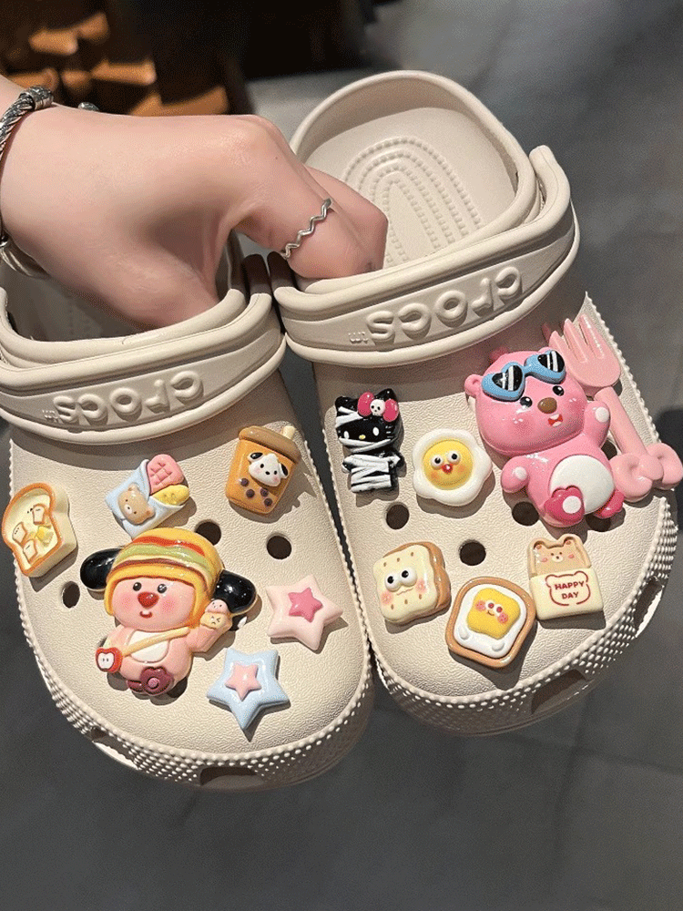 Tự Làm Phụ Kiện Giày Cho Loppy Crocs Khóa Giày Và DIY Trang Sức Thời Trang Tôn Dáng Hoa Bởi JIFANPAU