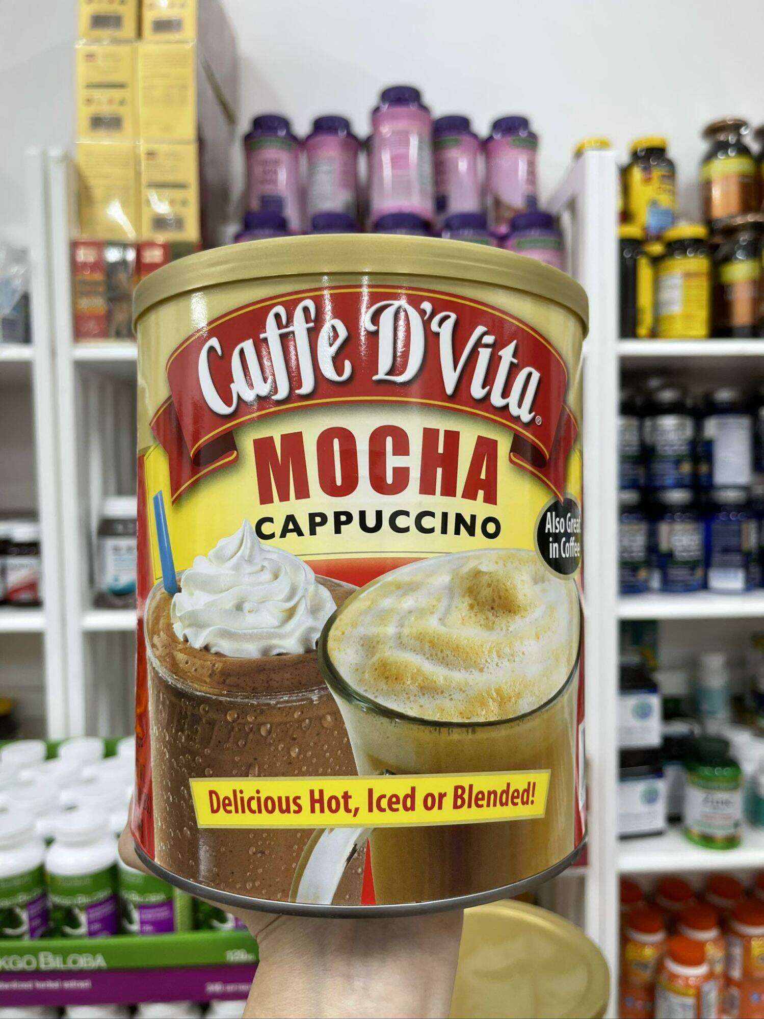 Cafe hòa tan Caffe D’Vita Mocha Cappuccino 1.8kg 🇺🇸🇺🇸🇺🇸