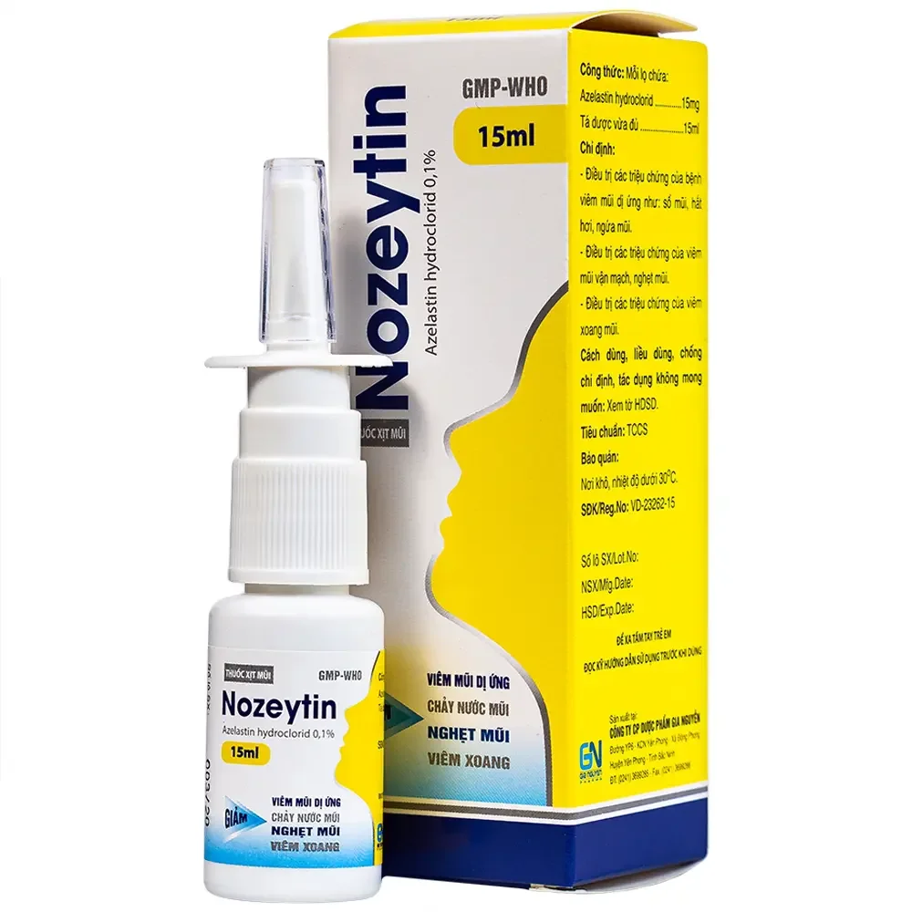 Xịt vệ sinh mũi Nozeytin vàng - Chai 15ml