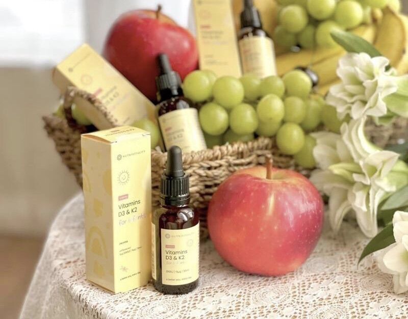 Vitamin D3 & K2 MK7 cho bé Nutrivitality Anh D3K2 D3 K2 D3&K2