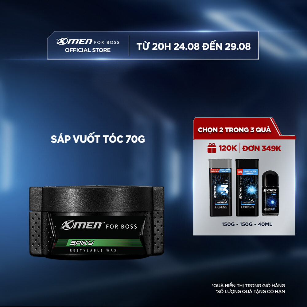 Sáp vuốt kiểu tóc X-Men For Wax Boss SPIKY - Vuốt dựng cá tính 70g