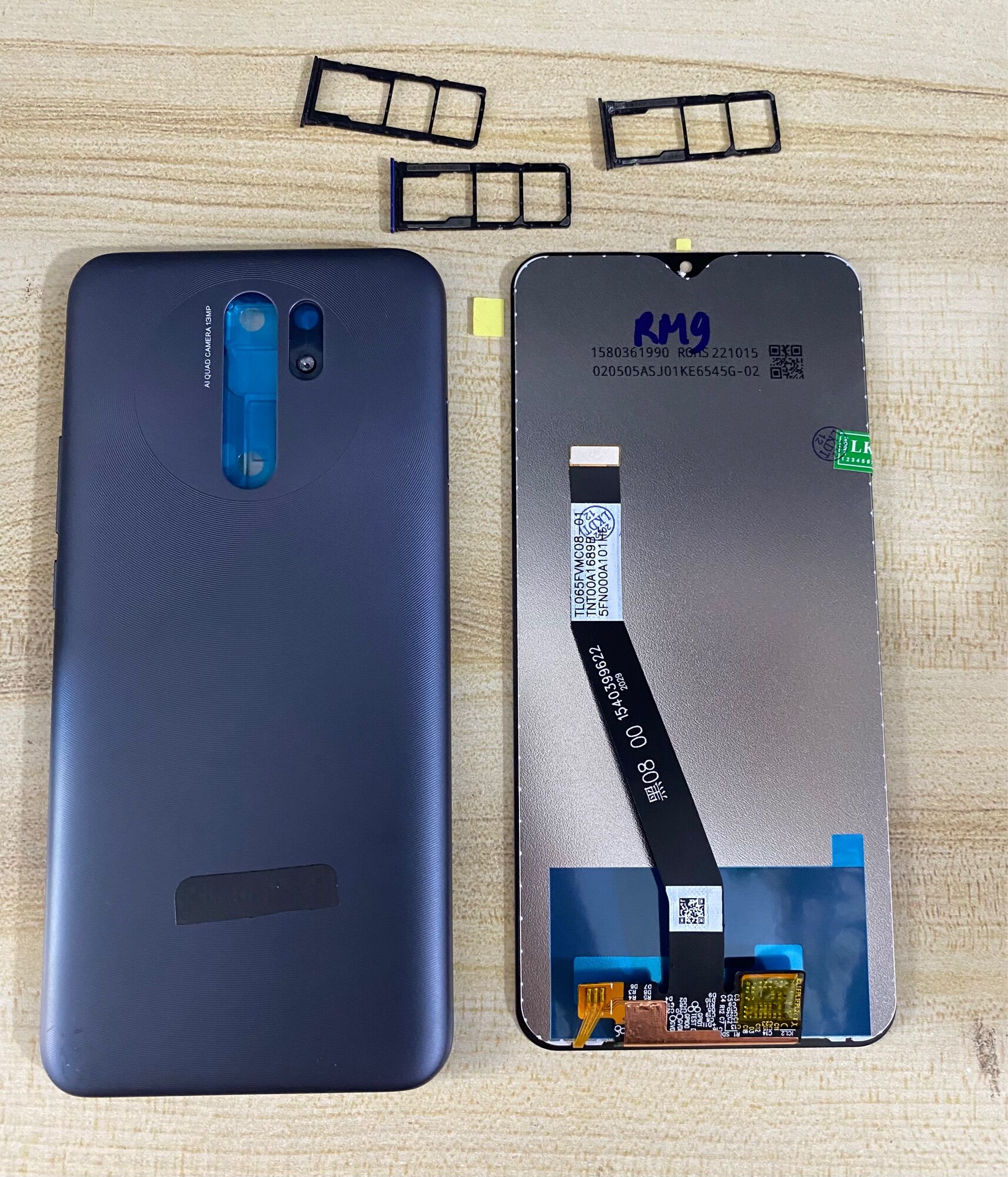 Combo màn hình + bộ vỏ sườn xiaomi redmi 9 zin hàng cao cấp.