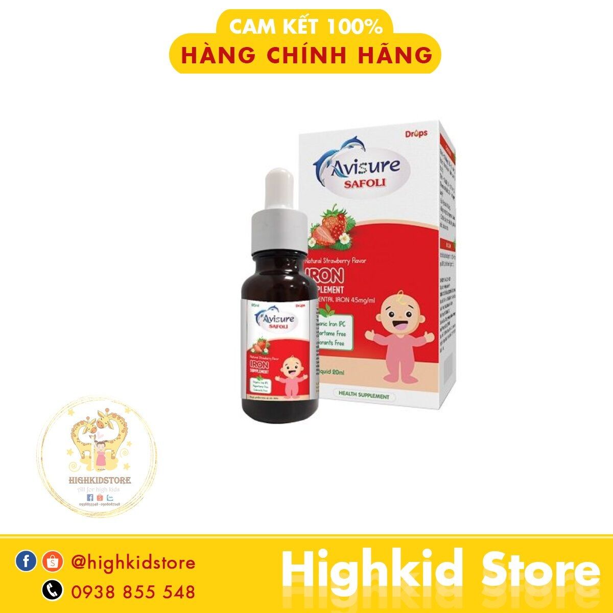 Siro bổ sung sắt - Avisure Safoli Drops 20ml