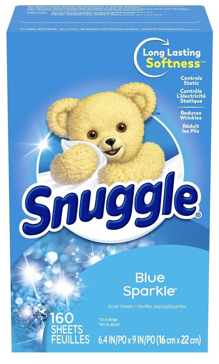 Giấy thơm quần áo Snuggle Blue Sparkle Farbic Softener Dryer Sheets 160 tờ hàng Mỹ (USA)