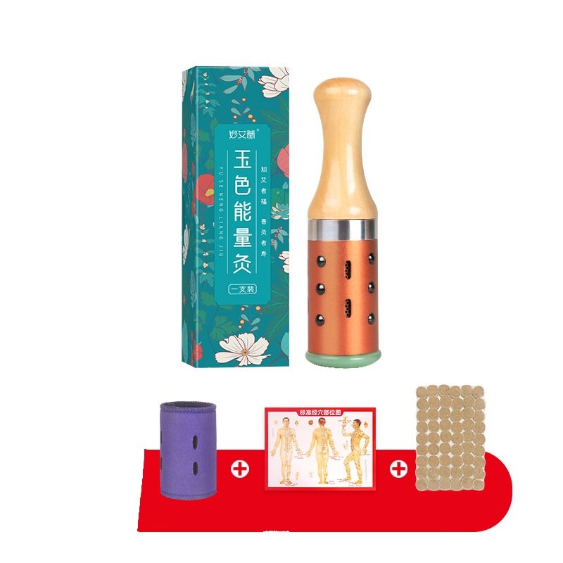Combo Con Lăn Xông Ngải Cứu +54 viên ngải đoạn.Thanh lăn Massage Mặt Ngải Cứu ngọc bích Chăm Sóc Da Săn Chắc Chống Lão Hóa Da
