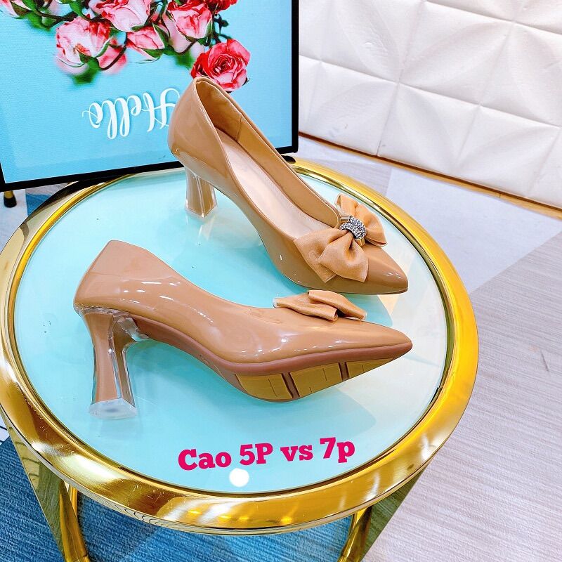 [Dép đi tết][HOT] Dép cao gót nữ cao 7p-5p siêu xinh phong cách trẻ trung hiện đại, phù hợp mọi lứa tuổi, dễ phối đồ đi chơi làm việc - Hàm Hương Store