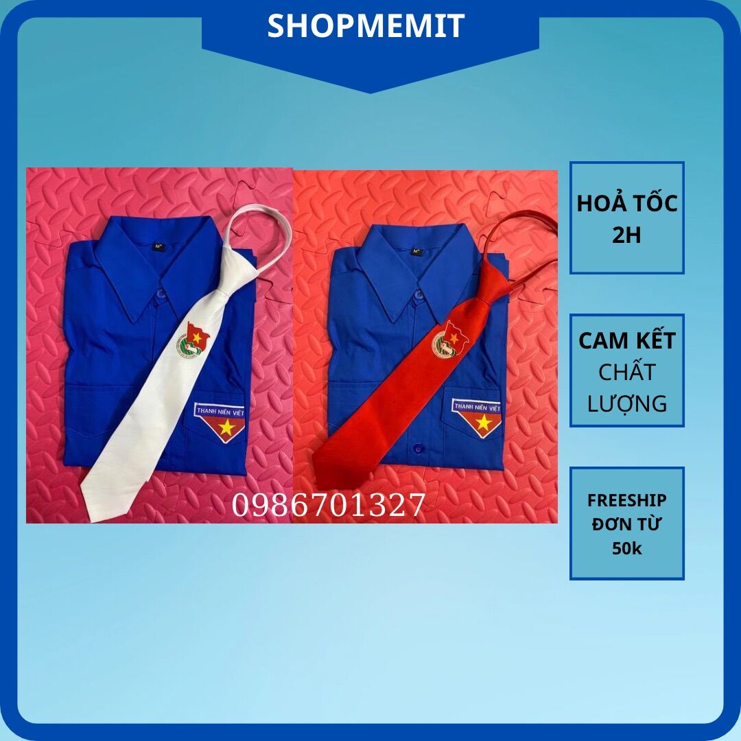 Cà Vạt Đoàn TN Việt Nam form chuẩn đủ loại cho nam nữ