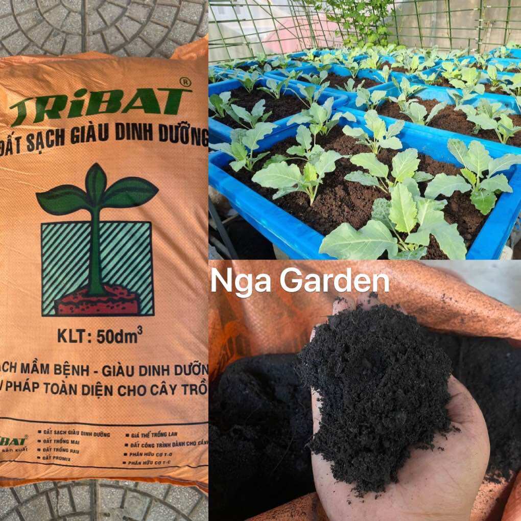 2 kg đất sạch tribat đất trồng cây trồng rau hoa cây cảnh