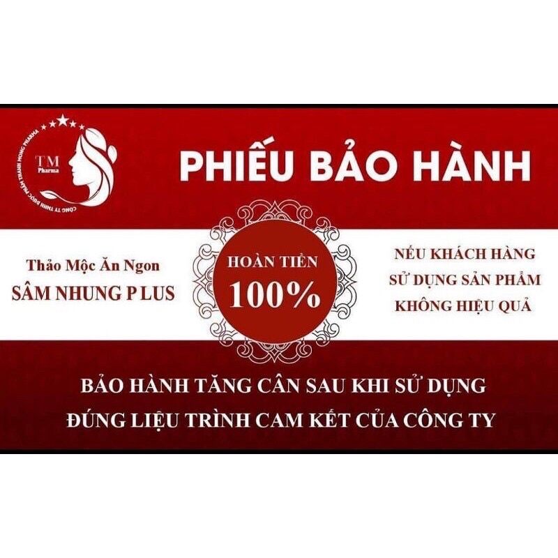 TĂNG CÂN SÂM NHUNG PLUS . tăng cân an toàn hiệu quả