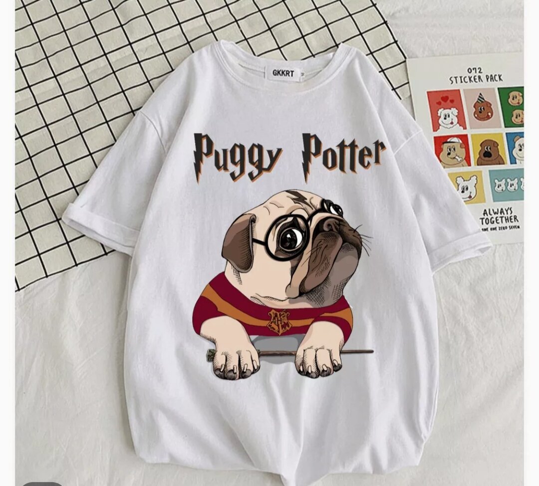 Áo thun cotton cổ tròn in hình chú chó mặt xệ 🐕 siêu hót _ thời trang bonbon08