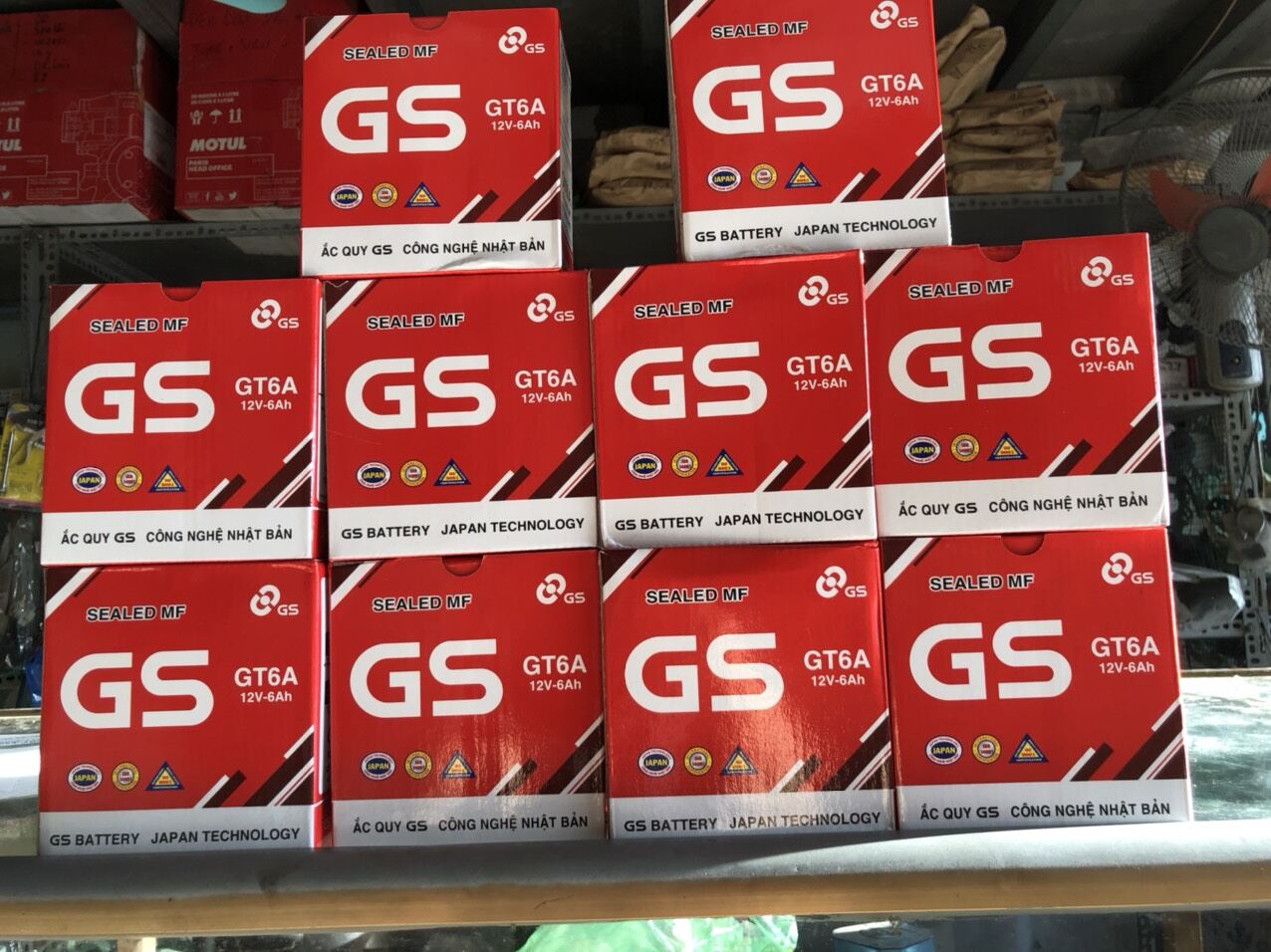 Bình ắc quy khô gs gt6a 12v-6ah