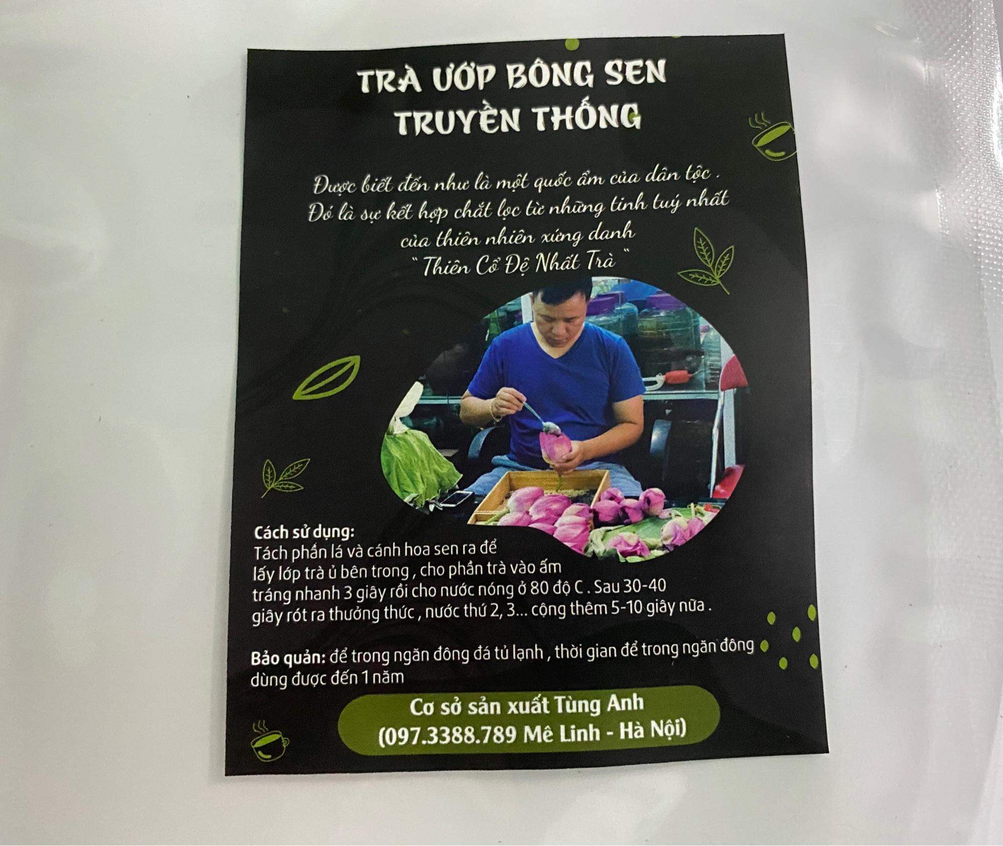 Trà sen ướp bông truyền thống