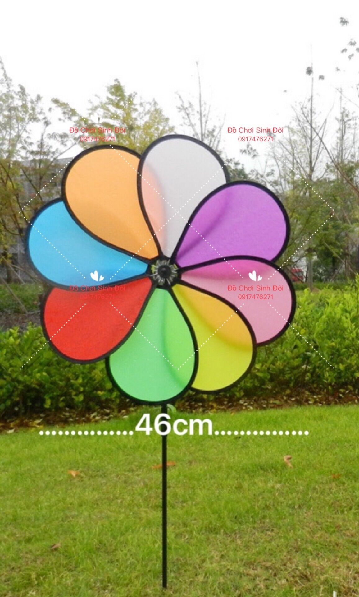 Chong chóng gió 8 cánh lớn 46cm