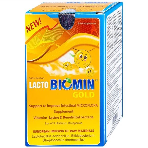 Viên nang lacto biomin gold new hd pharma 5x10