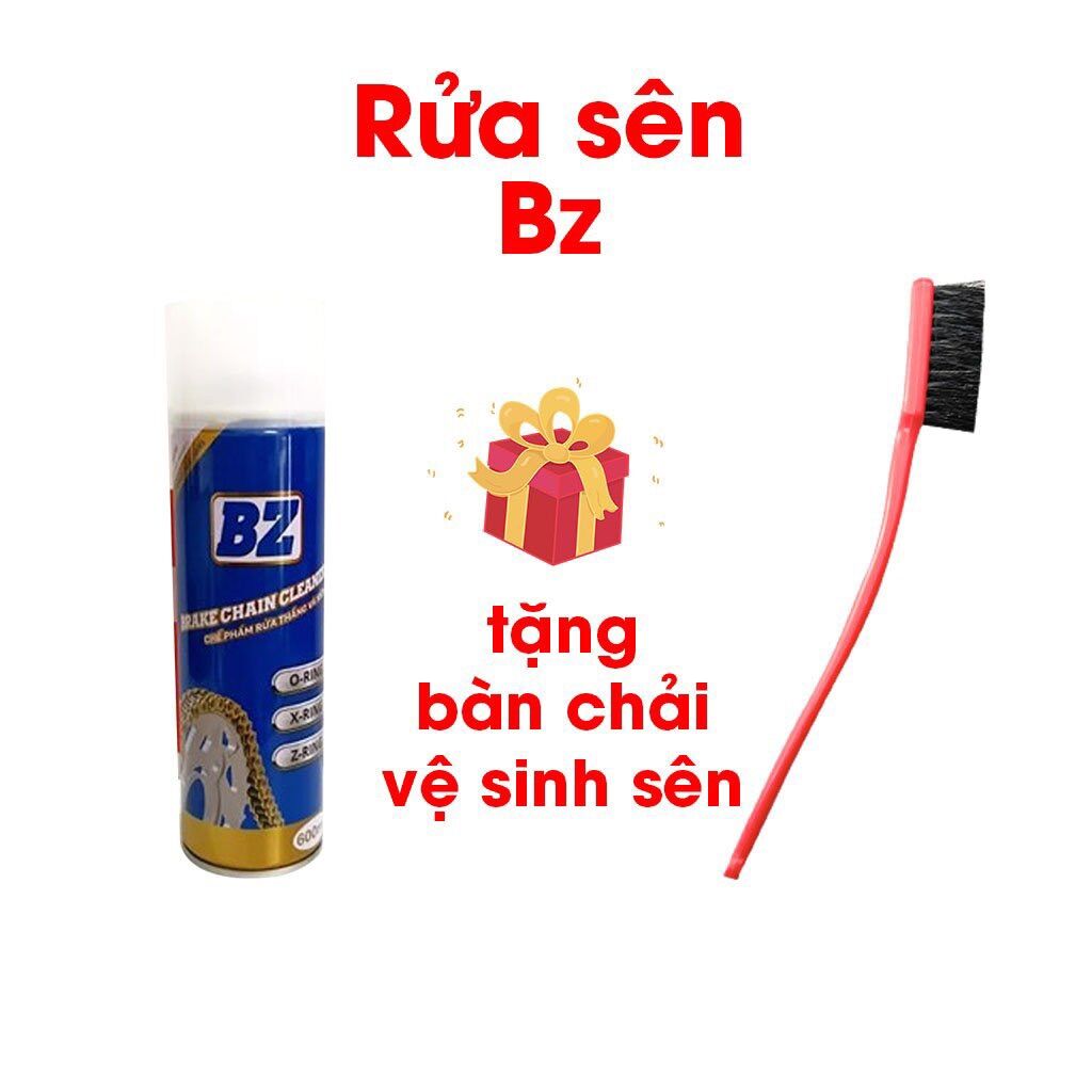 [Tặng bàn chải chà sên] Rửa sên, xích BZ mẫu mới 600ml