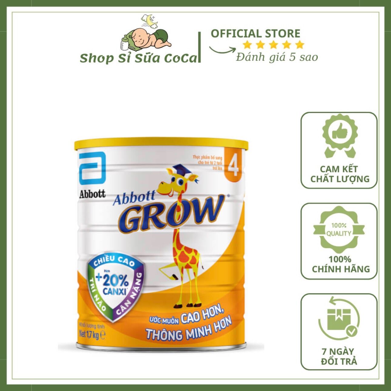 Sữa bột abbot grow 4 1.7kg