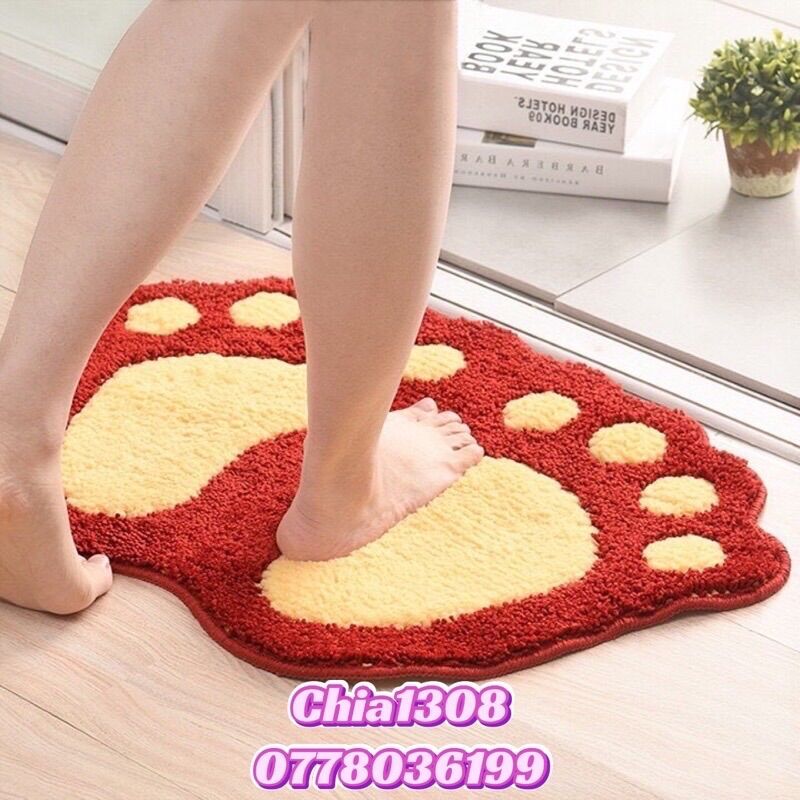 THẢM CHÙI CHÂN HÌNH BÀN CHÂN( sỉ ib)