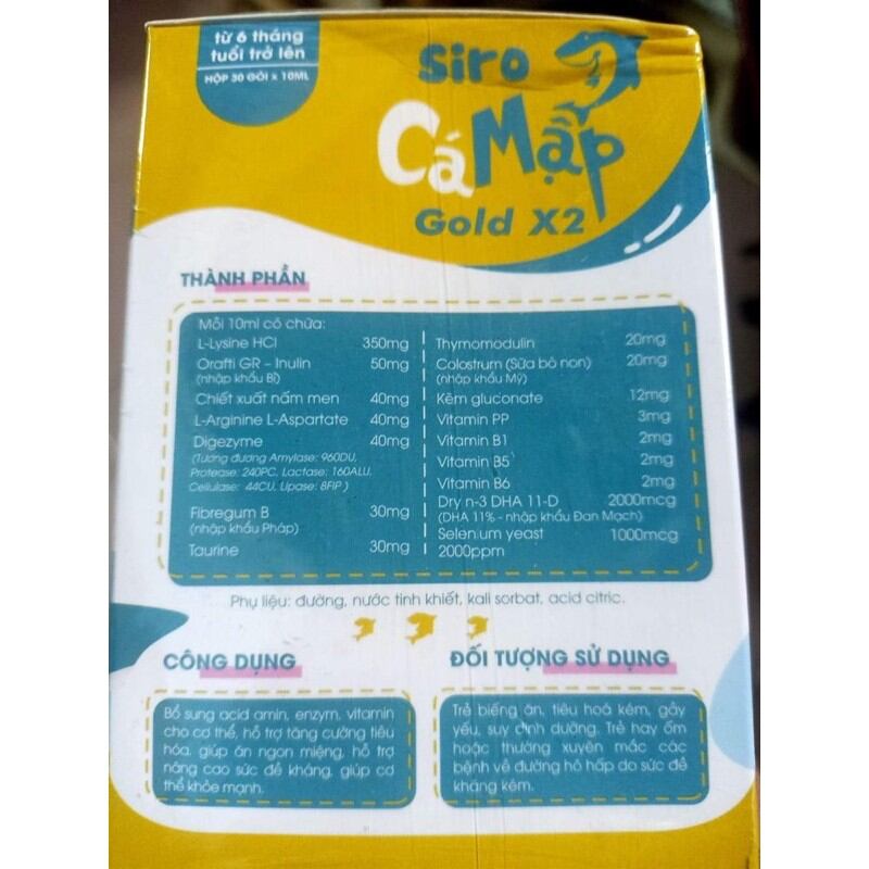 combo 4 hộp siro cá mập