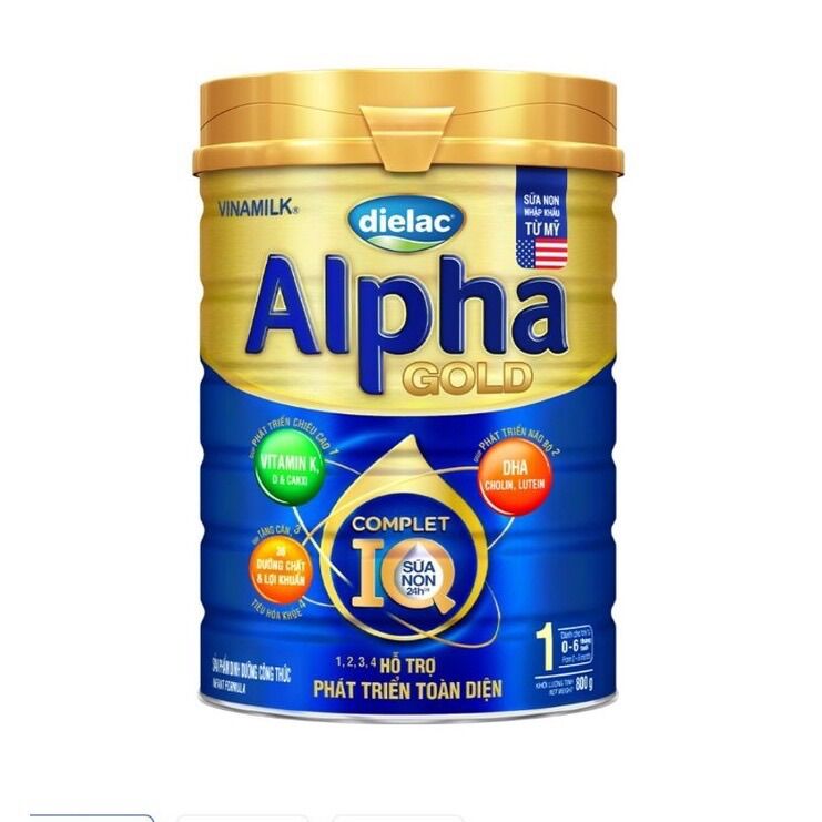 Sữa bột dielac alpha gold step 1/2 800g mẫu mới