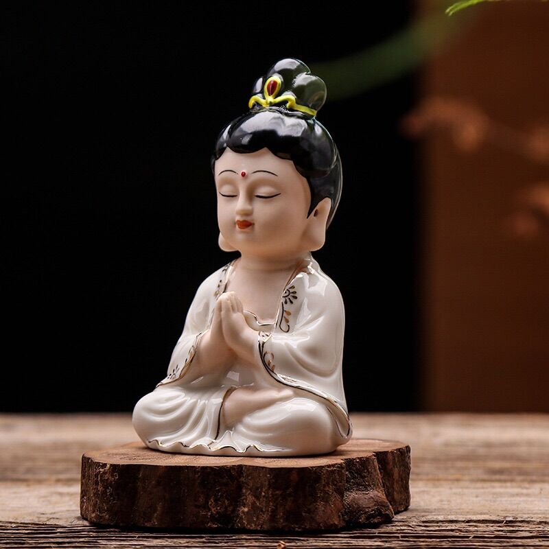 Tượng phật bà quan âm toạ sơn(tặng kèm chuỗi tràng hạt)