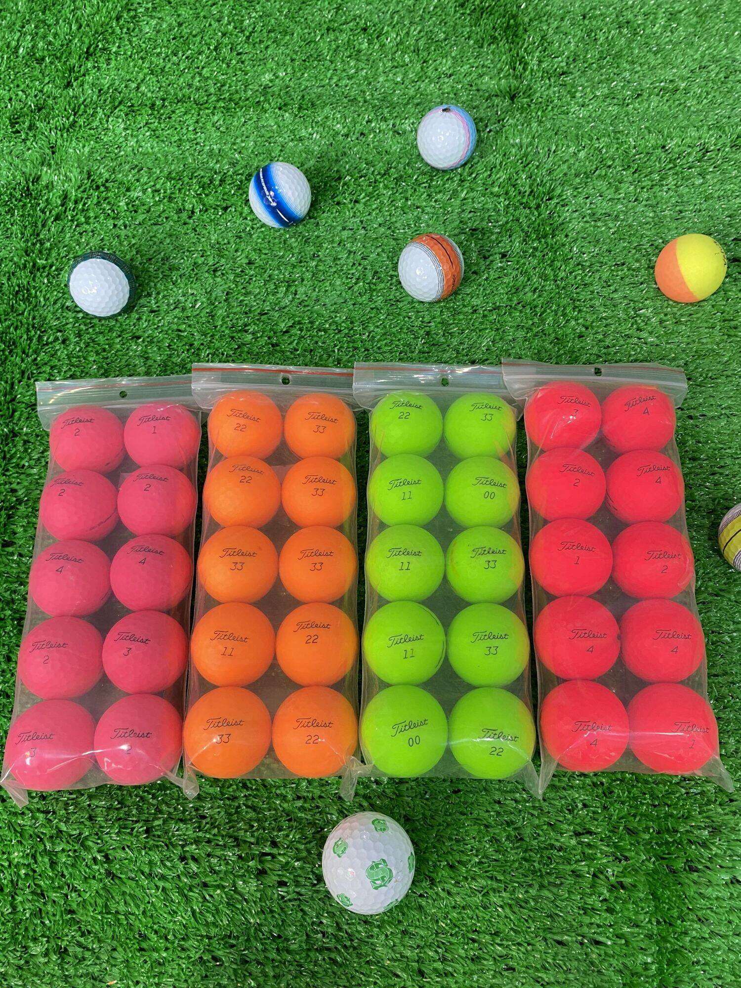 (Set 10 quả) Bóng Golf Titleist màu nhám đủ các màu