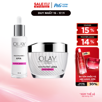 Combo Kem Dưỡng Ban Ngày OLAY LUMINOUS NIACINAMIDE AHA Dưỡng Ẩm Sáng Da, Mờ Thâm Mụn Hũ 50G + Serum OLAY LUMINOUS NIACINAMIDE AHA Dưỡng Ẩm Sáng Da, Mờ Thâm Mụn Chai 30ML