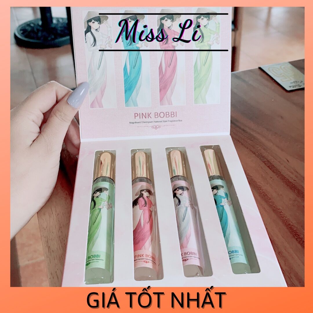 [HCM]?? [GIÁ TỐT] ?? (ĐỘC QUYỀN) Set Nước Hoa Mini PINK BOBBI Nội Địa Trung 15ML*4