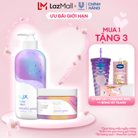 Combo Sữa tắm và Tẩy da chết LUX Mood Library Peaceful Galaxy