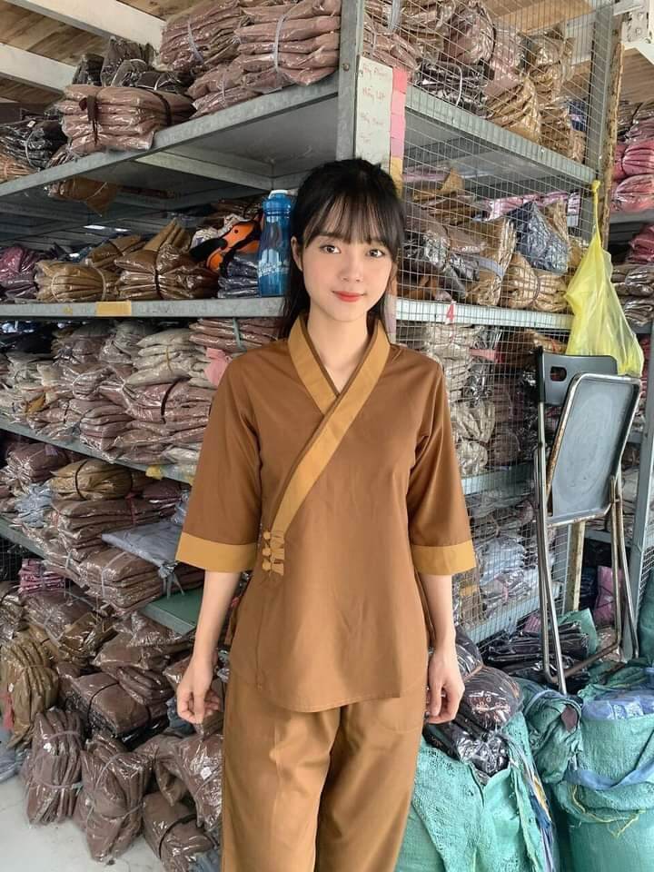 Đồ Lam Đi Chùa - Mẫu kate 3 nút