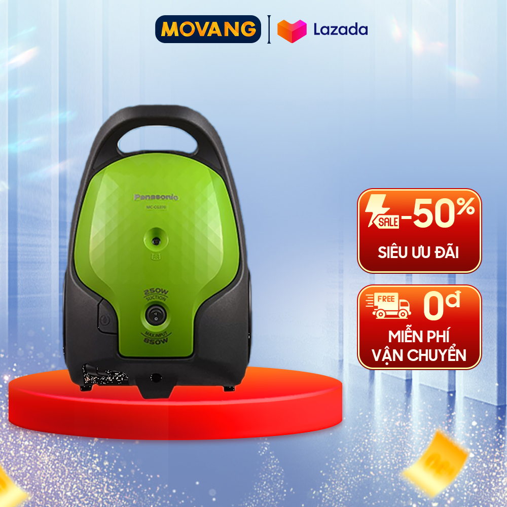 [GIAO TẠI HCM] - Hút bụi Panasonic MC-CG370GN46 850 W - Khoang chứa bụi: Dùng túi chứa bụi 1.4 lít - Bộ lọc:Bộ lọc Hepa kháng khuẩn