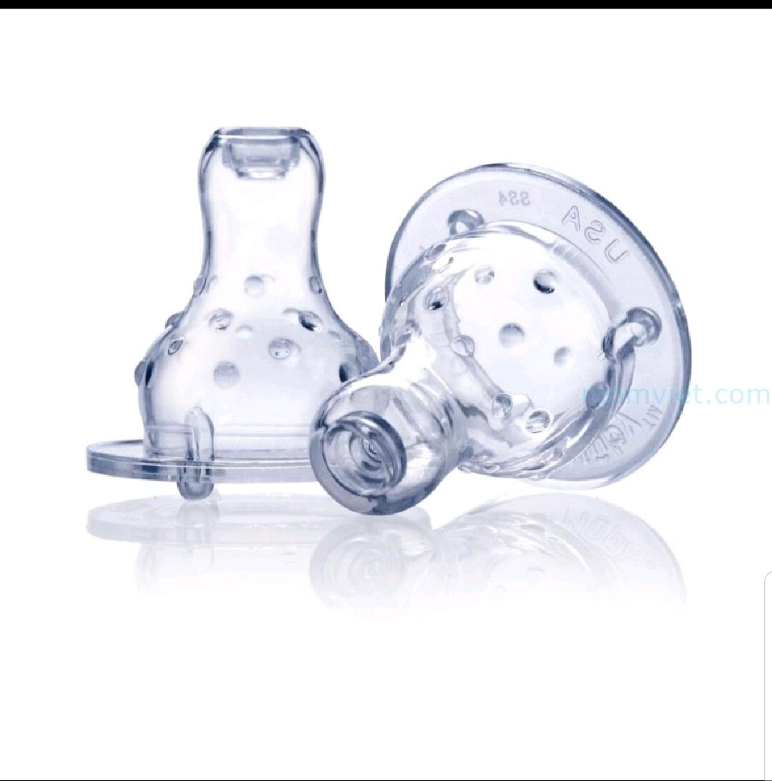Vỉ 2 núm ti Nuby cổ hẹp thay thế bình sữa
