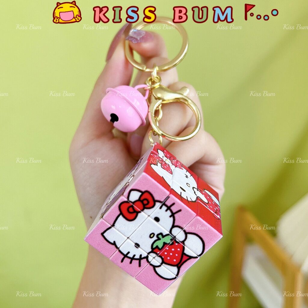 Móc khóa rubik Doremon Hello Kitty