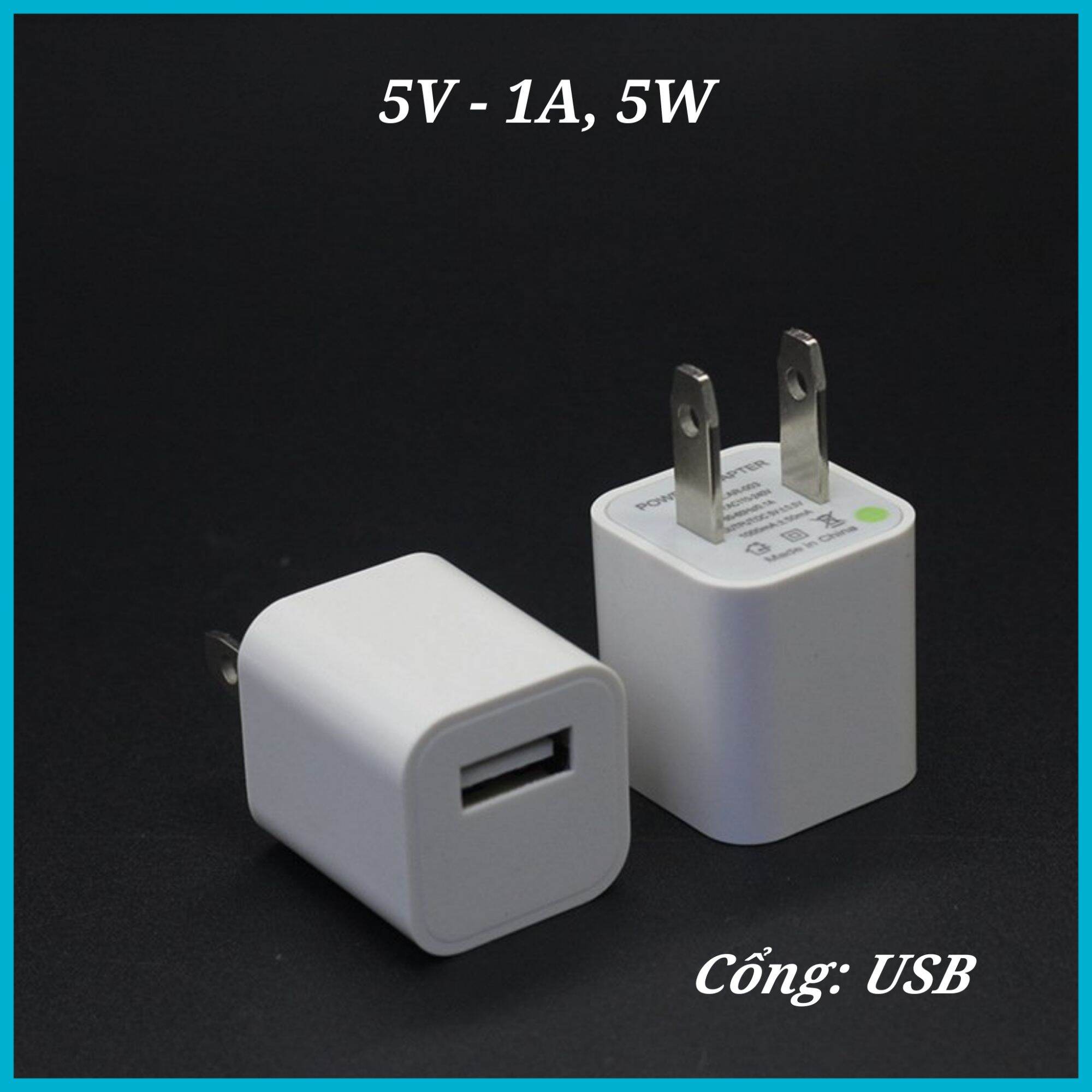 Bộ Củ Cáp Sạc 5V - 1A, 5W Cho Điện Thoại 5 đến X, Tai Nghe Bluetooth