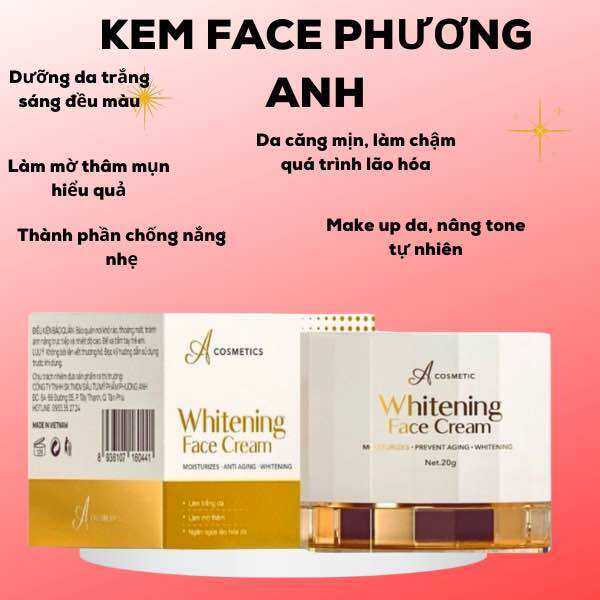  Kem Face Pháp A cosmetics dưỡng trắng da mặt 20g kem whitening face cream 