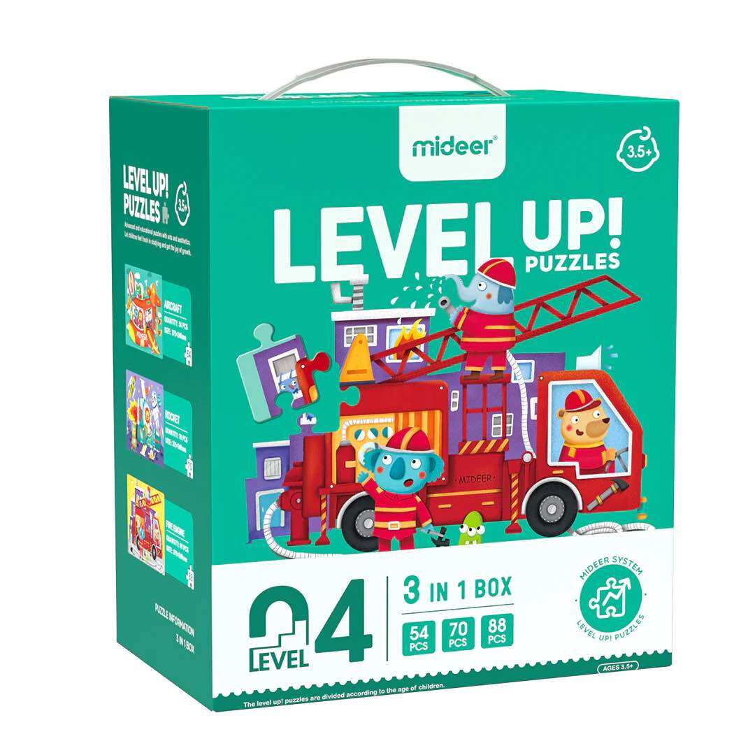 Ghép hình Level Up Puzzle Mideer - Level 4: Transportation