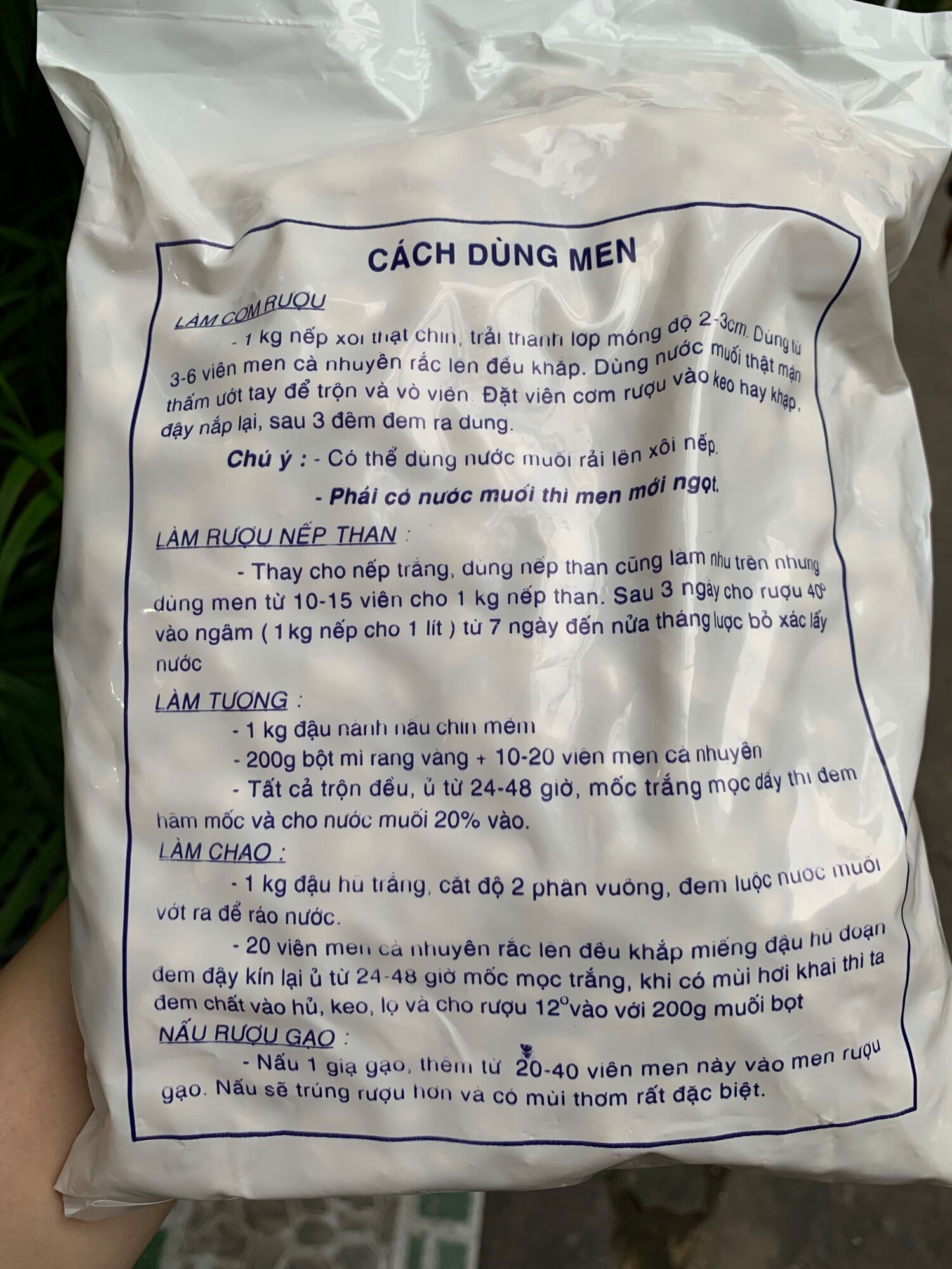 MEN LÀM CƠM RUOU 20 VIÊN