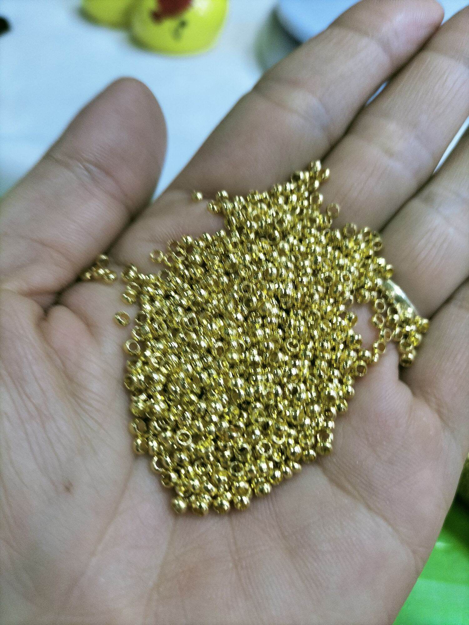 Bịch 10 hạt kẹp che nút thắt dây làm vòng handmade