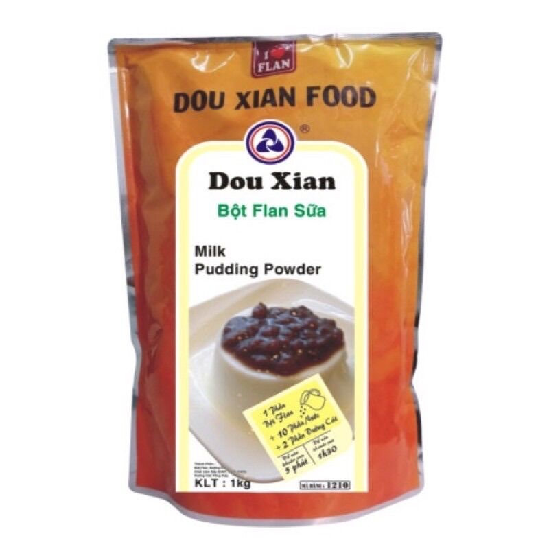 Bột flan dou xian 1kg vị sữa