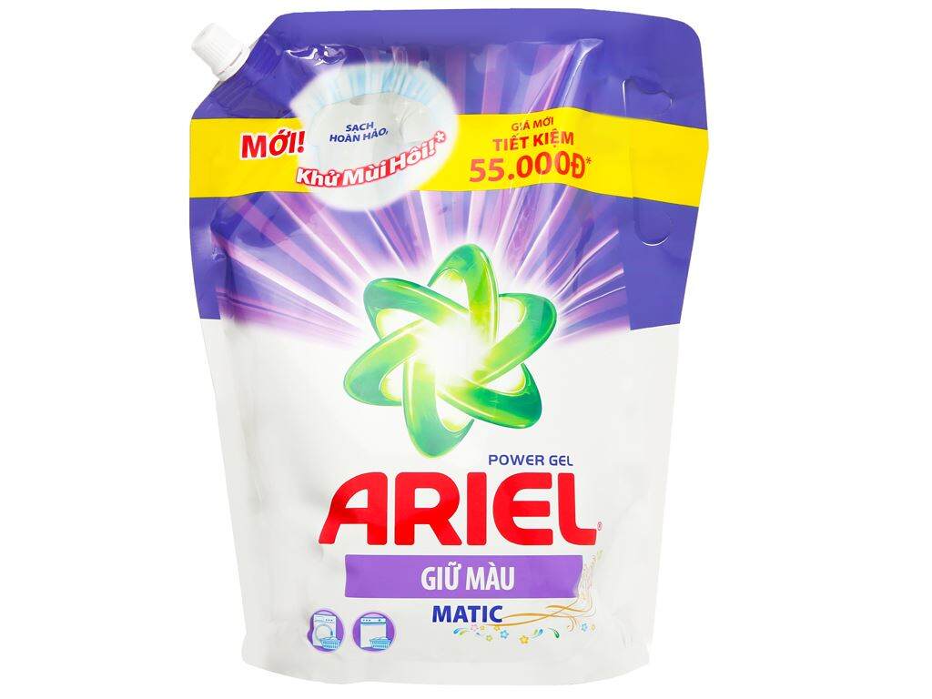 Combo 2 túi nước giặt Ariel Matic giữ màu 2.1kg