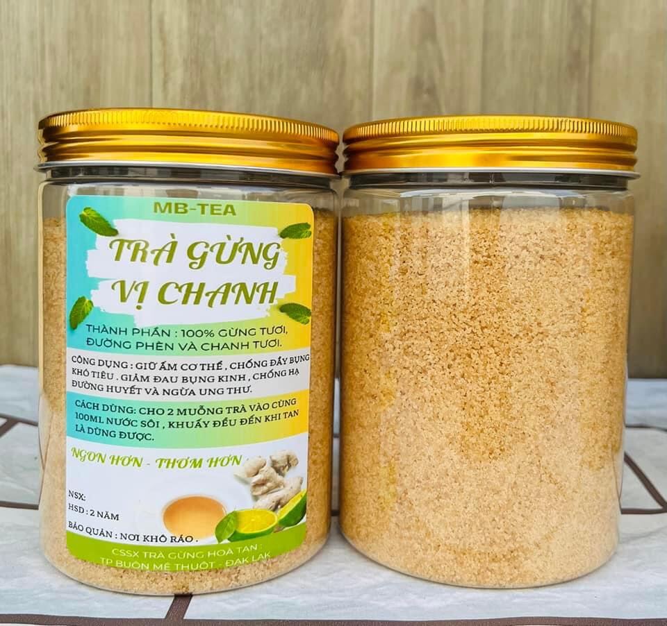 Bột trà gừng vị chanh hũ 500 gram